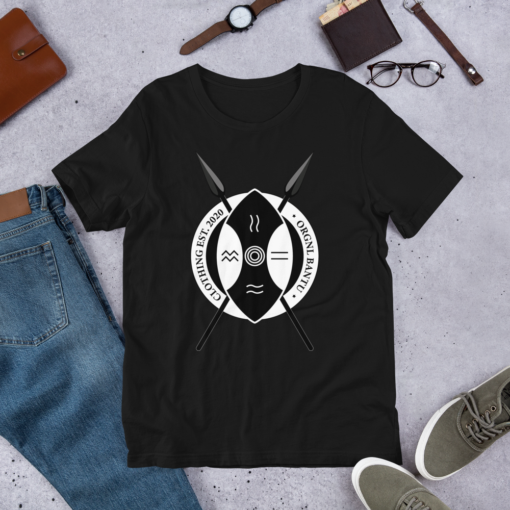 Bantu Shield T-Shirt | B-W