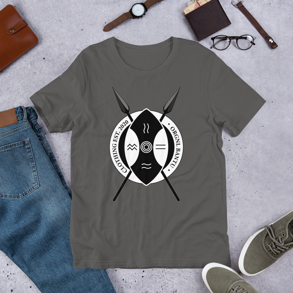 Bantu Shield T-Shirt | B-W